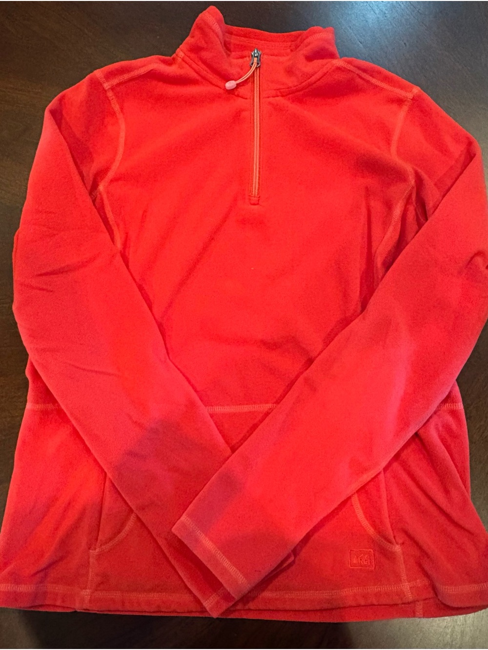 REI Women's Bright Red Quarter-Zip Fleece Pullover